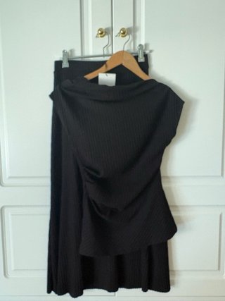Conjunto Top y Falda Zara Negro