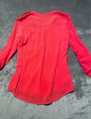 Blusa Zara Basic Roja coral
