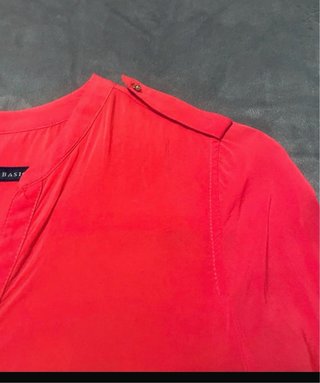 Blusa Zara Basic Roja coral