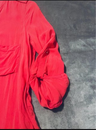 Blusa Zara Basic Roja coral
