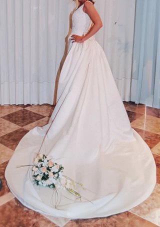 Vestido de Novia Dos Piezas color marfil