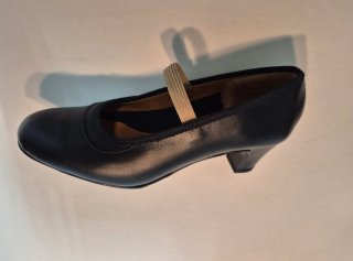 Zapatos de baile y flamenco negro con elastico
