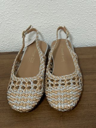Sandalias Davinia Talla 36 Oro y Plata