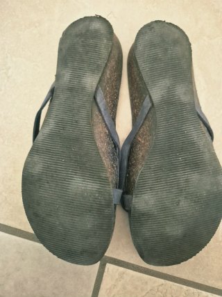 Sandali donna blu con fiore