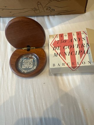 Moneda Plata 2000 Ptas Barcelona 1249-1999