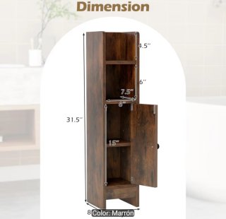 Mueble auxiliar madera estrecho