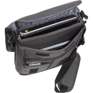 Bolso bandolera para portátil gris.