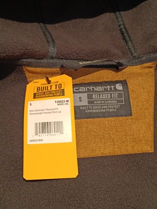 Abrigo Carhartt Amarillo t.S con forro interior