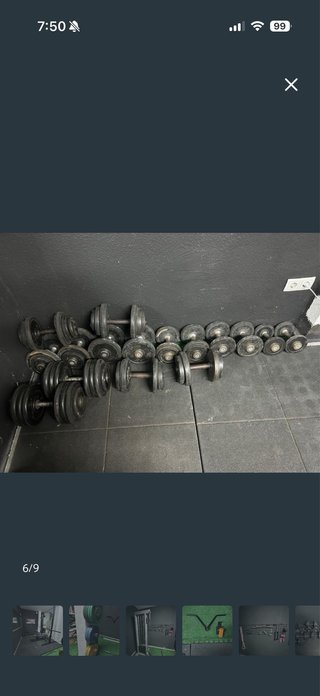 Manubri da palestra da 2 a 20 e un paio da 35
