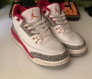 Jordan 3 Cardinal GS Talla 38 EU / 6 US