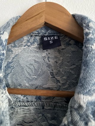 Giacca denim fantasia S