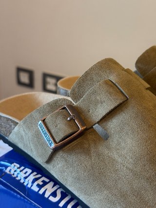 Birkenstock Boston Beige/Marrón Talla 43
