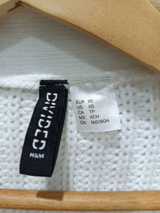Chaqueta H&M Blanca Tejida