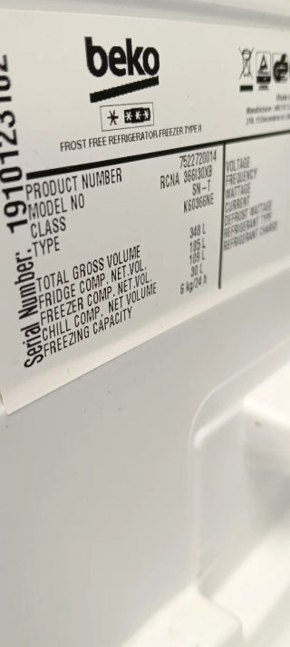 NEVERA COMBI BEKO NO FROST ENERGÍA A+