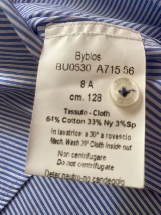Camicia azzurra tg 8 anni bambino Byblos