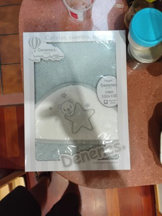 Capa de baño Denenes Osito Durmiendo Gris