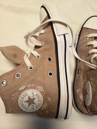 Converse niña beige/rosa