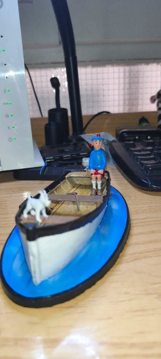 Figura Tintin Barco L'Île Noire