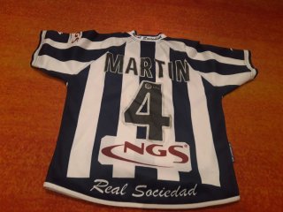 Camiseta Real Sociedad Retro fiatc Martin Talla 8