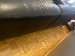Sofá Natuzzi Piel Negro 3 Plazas