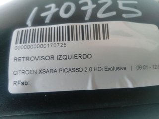 RETROVISOR IZQUIERDO CITROEN XSARA PICASSO 2.0 HDi Exclusive