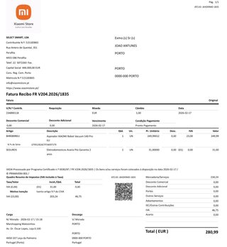 Aspirador Robô Xiaomi Robot Vacuum S40 Pro