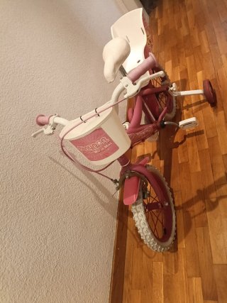 Bicicleta infantil niña rosa y blanca