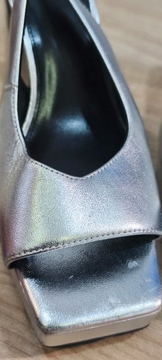 Sandalias Plataforma Tacón Plata