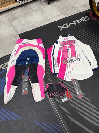 Traje Enduro Motocross MSR Blanco/Rosa