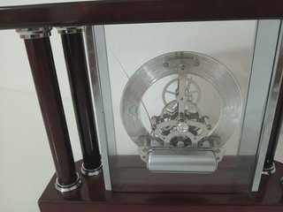 Orologio da tavolo Skeleton Legno Mogano