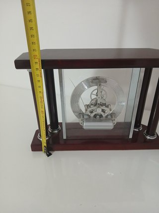 Orologio da tavolo Skeleton Legno Mogano