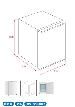 Congelador Teka Blanco