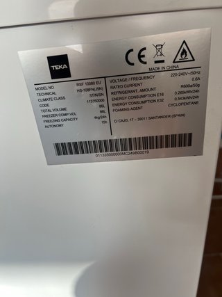Congelador Teka Blanco