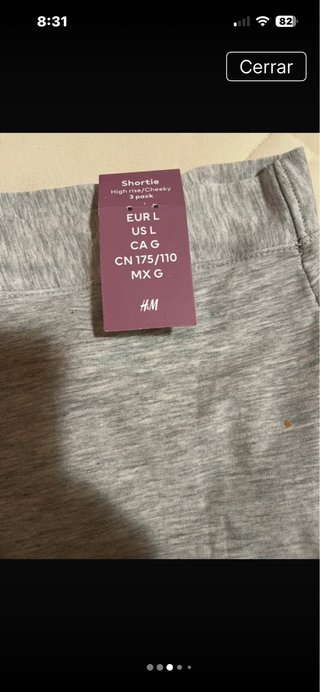 Pack 3 Culottes H&M Talla L LEER ANUNCIO