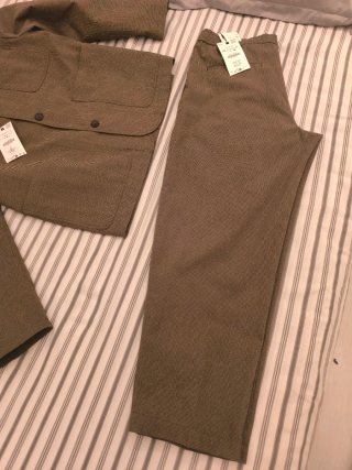 Traje Zara Lino Marrón