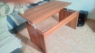Mesa de centro elevable madera