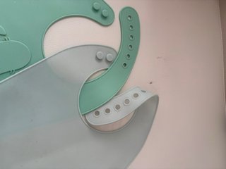 Set 2 Bavaglini Silicone Azzurro e Verde