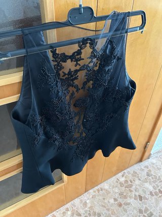 Traje de 3 piezas negro mujer