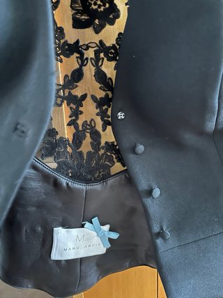 Traje de 3 piezas negro mujer
