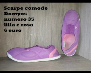 Scarpe Domyos lilla e rosa n.35