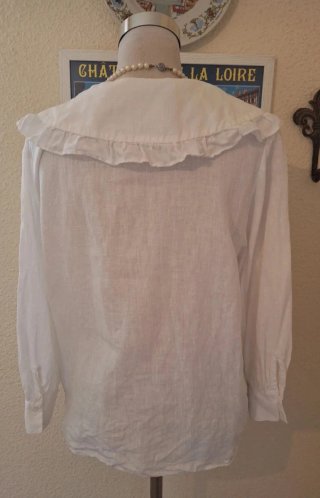 Blusa Zara Blanca Cuello Volante