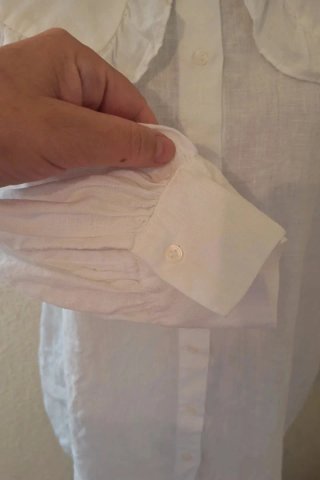 Blusa Zara Blanca Cuello Volante