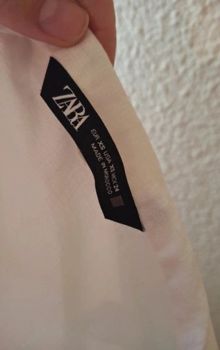 Blusa Zara Blanca Cuello Volante