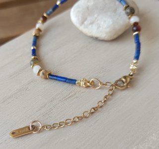 Pulsera Lapislázuli Acero 304L