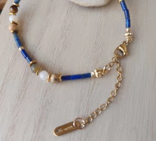 Pulsera Lapislázuli Acero 304L