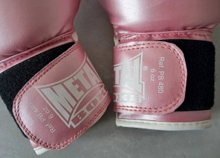 Guantes de Boxeo Rosa Metal Boxe 6oz