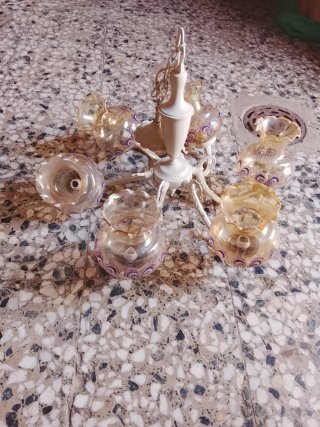 Lámpara colgante de cristal