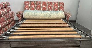 Conjunto sofá cama y sofá tela