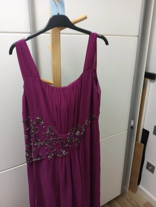 Vestido fiesta morado talla 46