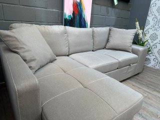 Sofá modular 250cm con puff y arcón